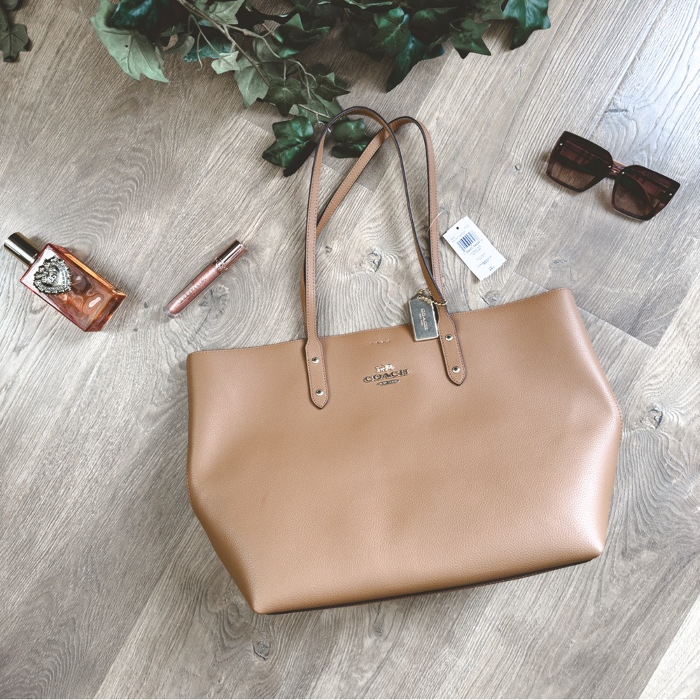Coach Tan Leather Tote Bag